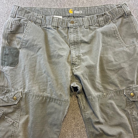 Carhartt‎ Double Knee Relaxed Fit Carpenter Pants Workwear Utility Green 44x30 - Picture 1 of 12